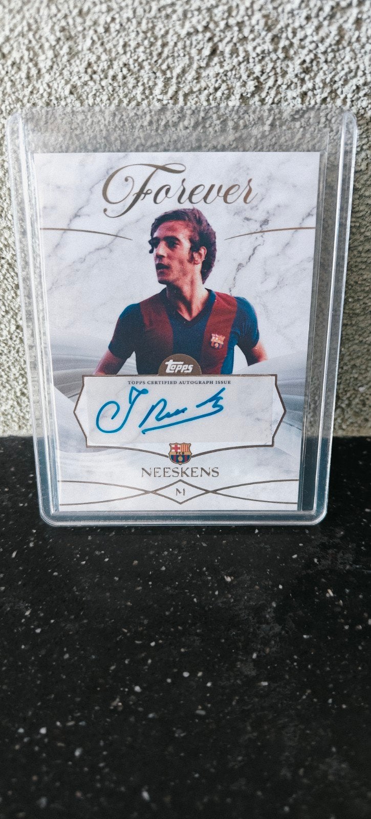 Topps Forever Neeskens Auto  FC Barcelona, Verzamelen, Sportartikelen en Voetbal, Ophalen of Verzenden, Zo goed als nieuw, Buitenlandse clubs