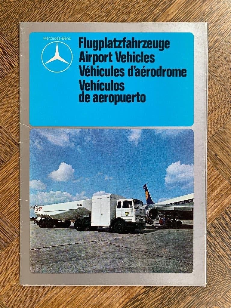 Folder Mercedes-Benz luchthaven voertuigen 1975 izgs, Boeken, Zo goed als nieuw, Mercedes-Benz, Mercedes, Ophalen of Verzenden