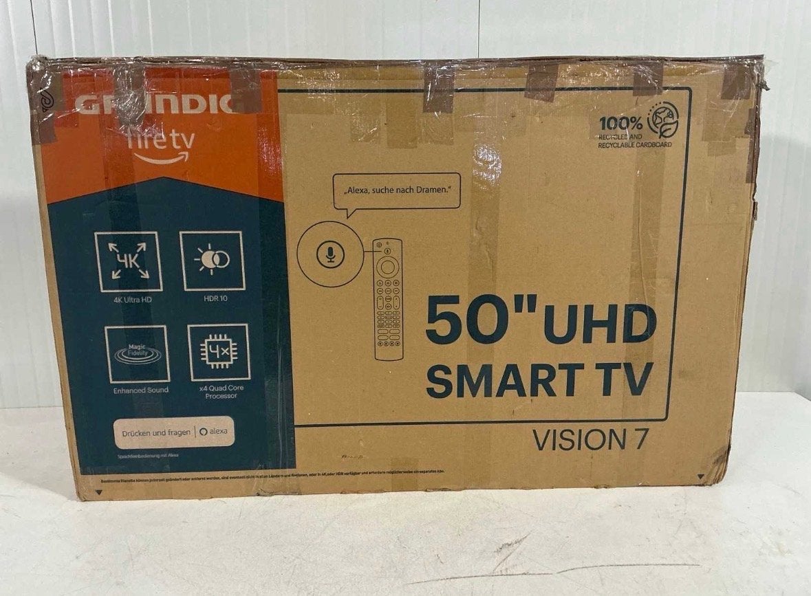 Grundig 50" UHD Smart TV Vision 7 - Scherm Defect, Audio, Tv en Foto, Ophalen, LED, 50 Hz, Nieuw