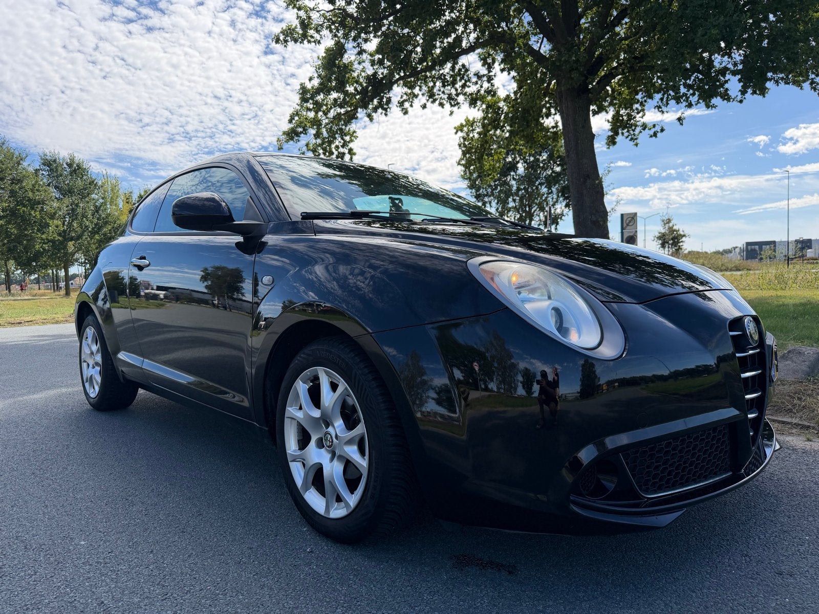 Alfa Romeo MiTo 0.9 Turbo Twin AIR 63KW 2012 Zwart, Auto's, Alfa Romeo, Voorwielaandrijving, Stof, Zwart, Origineel Nederlands