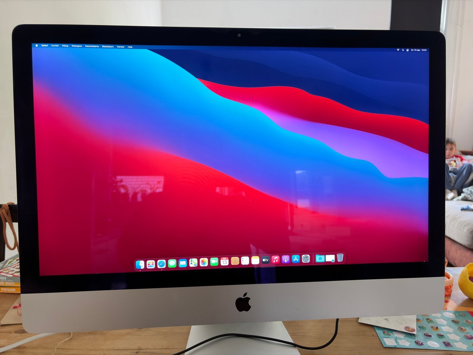 iMac (Retina 5K, 27-inch, Late 2014) met muis en toetsenbord, Ophalen, Gebruikt, HDD en SSD, 8 GB
