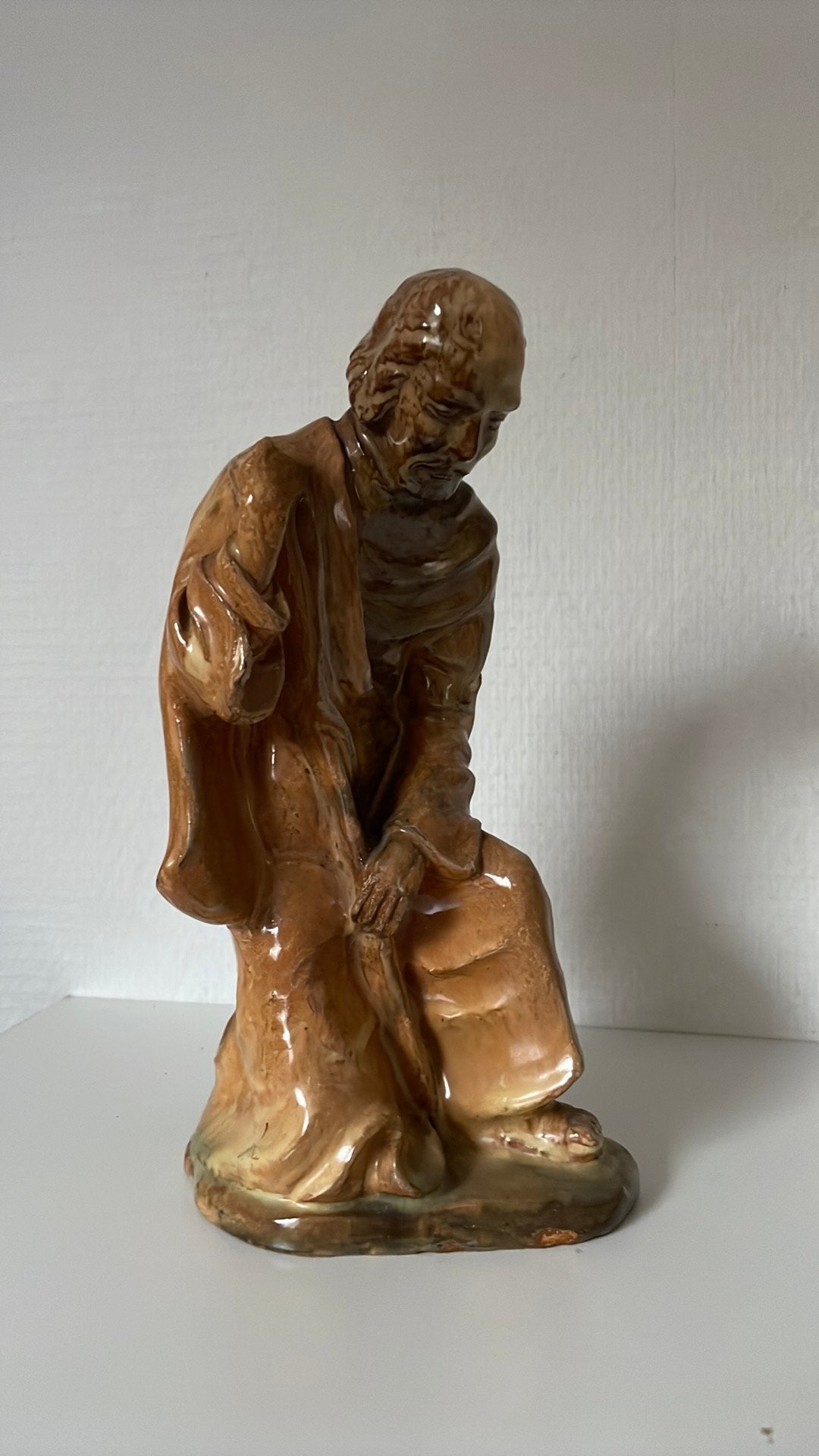 Keramieken sculptuur van Herder, Antiek en Kunst, Geglazuurd, Art deco, Ophalen of Verzenden, 20 - 50 cm