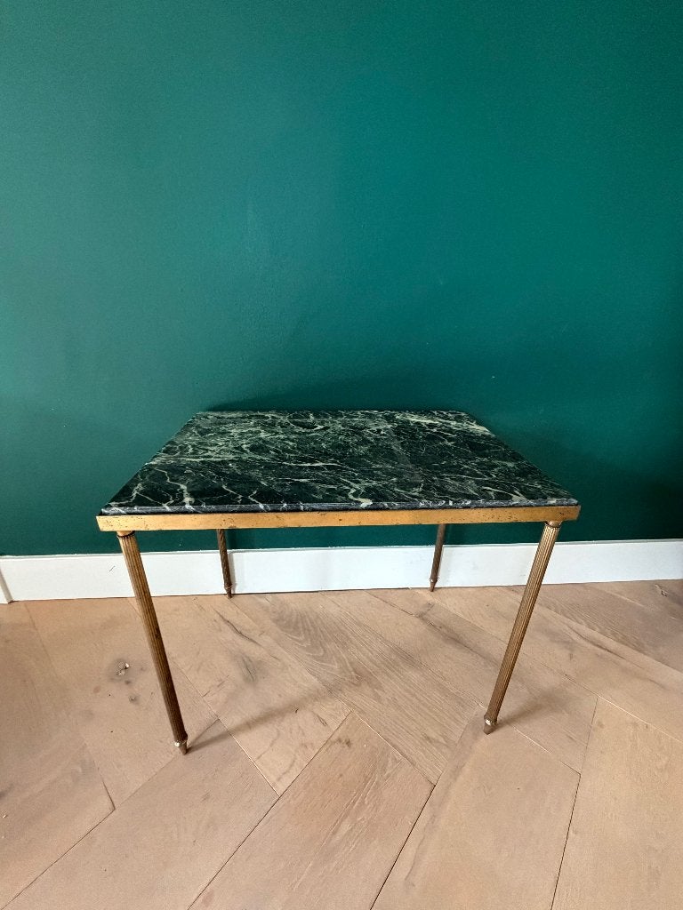 Bijzettafeltje groen marmer, Overige materialen, Minder dan 55 cm, Gebruikt, Klassiek