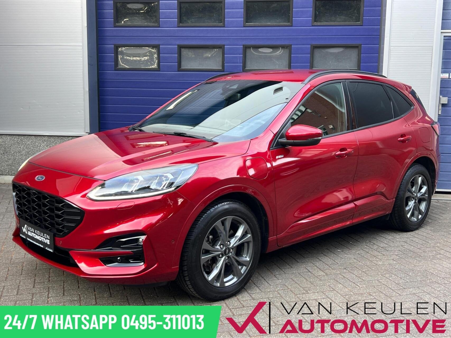 Ford Kuga 2.5 PHEV ST-Line X ACC l HUD l B&O l Leder l Led, Auto's, Dealer onderhouden, Gebruikt, Zwart, 4 cilinders