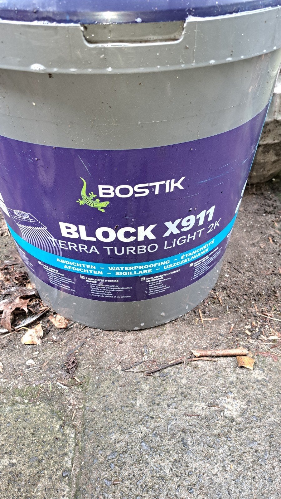 Bostik Block X911 2K waterdichting - 24 kg, Doe-het-zelf en Verbouw, Ophalen, Wit