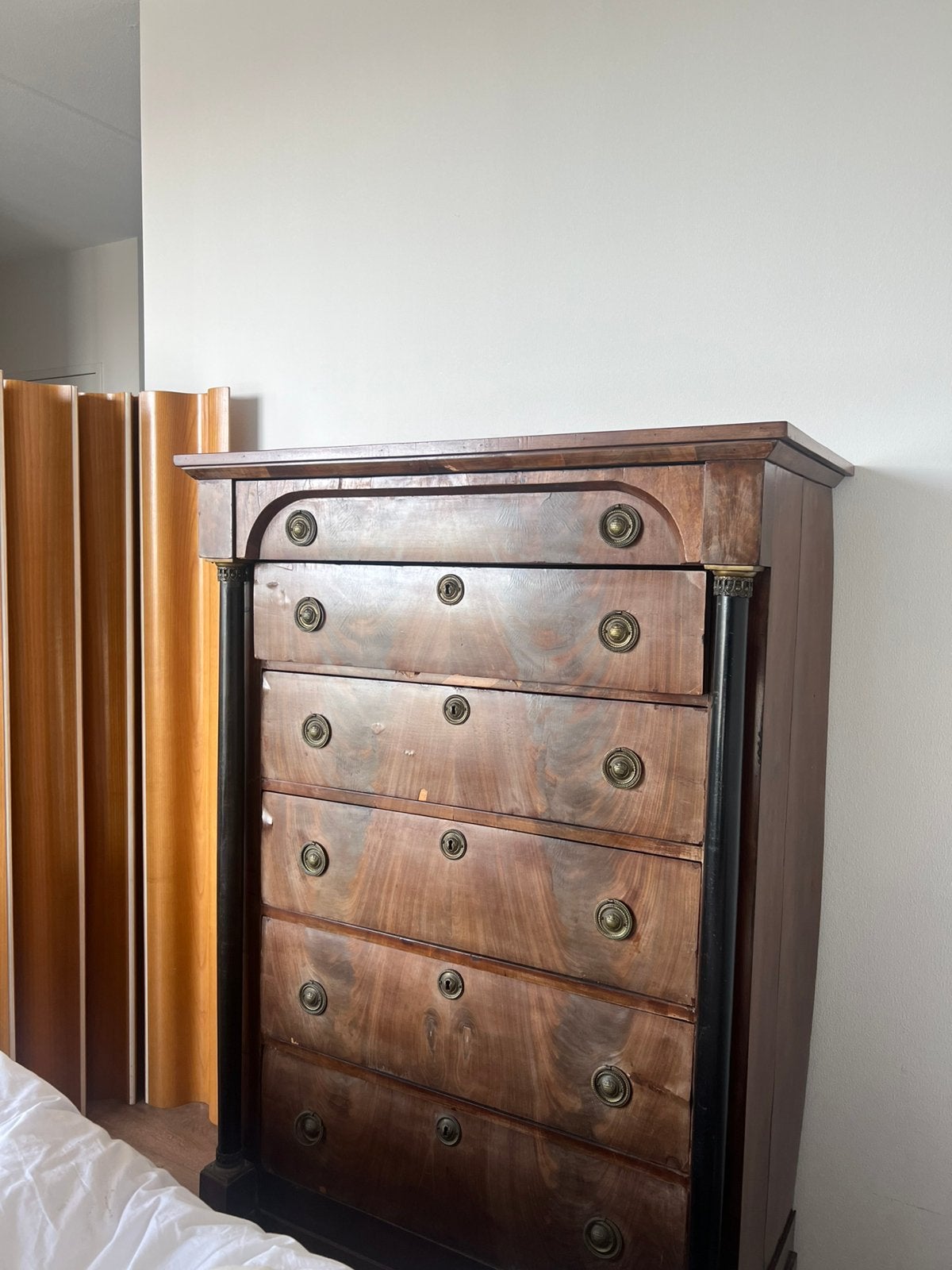 Original Antieke chiffoniere ladekast/antique dresser drawer, Ophalen, Gebruikt, 25 tot 50 cm, 150 tot 200 cm