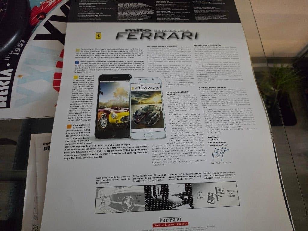 Ferrari kalender met mooie foto's, Ophalen of Verzenden, Gebruikt, Auto's