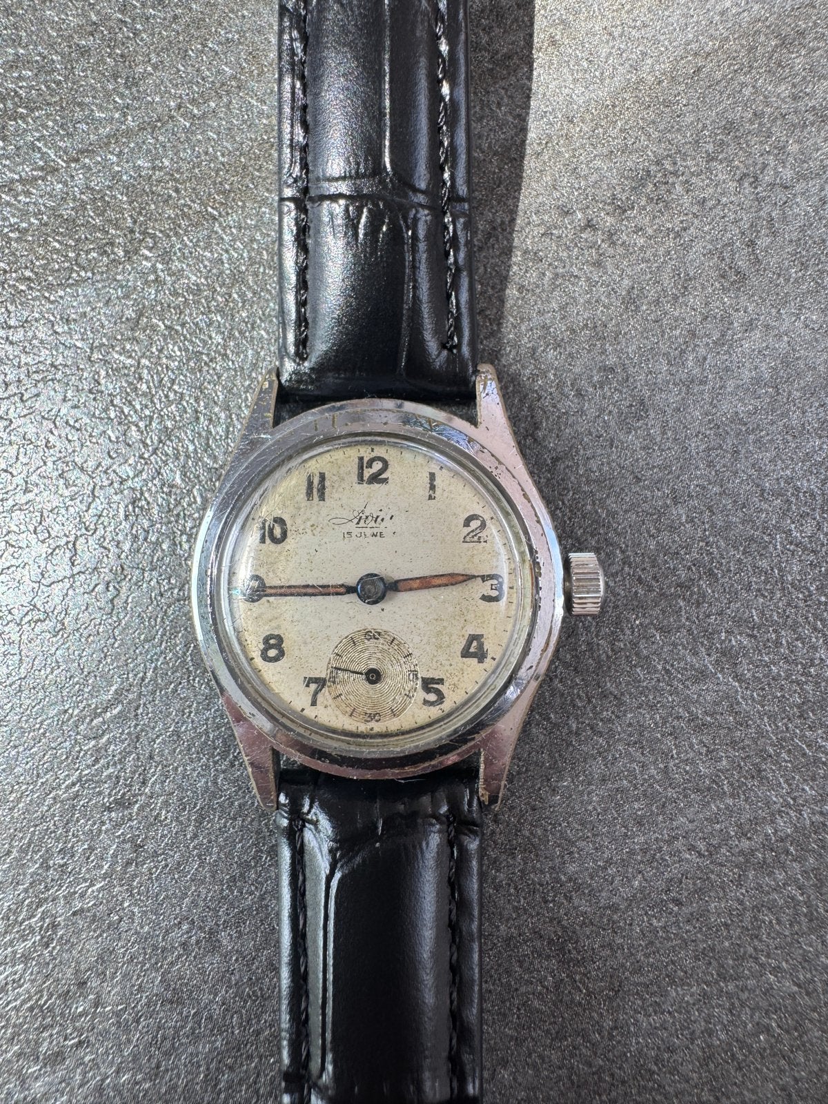 Vintage Avia 15 Jewels | Swiss Manual Wind | Small Seconds, Ophalen of Verzenden, Staal, Overige merken, 1960 of later