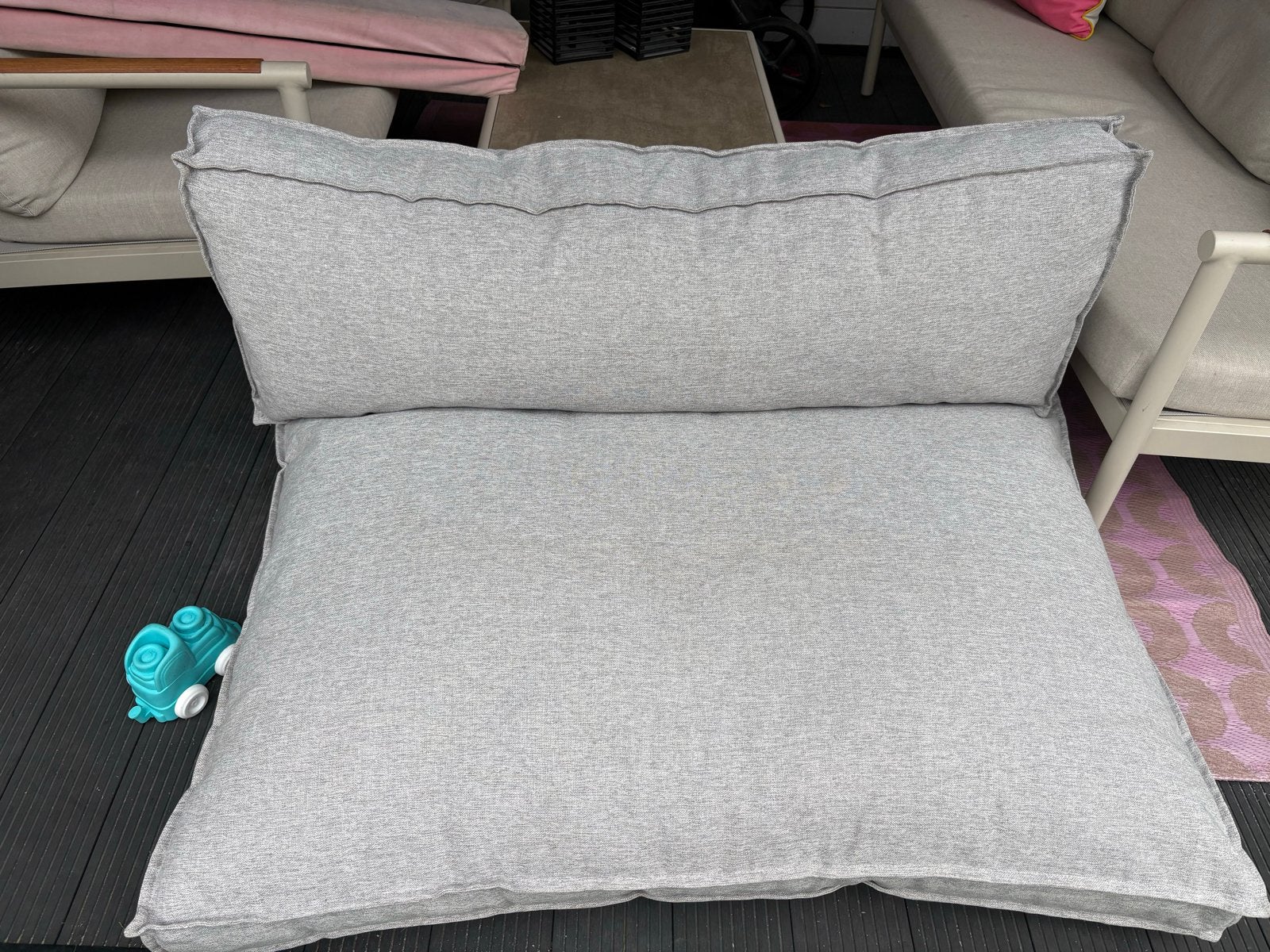 Luxe Palletkussen Set – Grijs voor comfortabele palletbank, Ophalen, Zo goed als nieuw