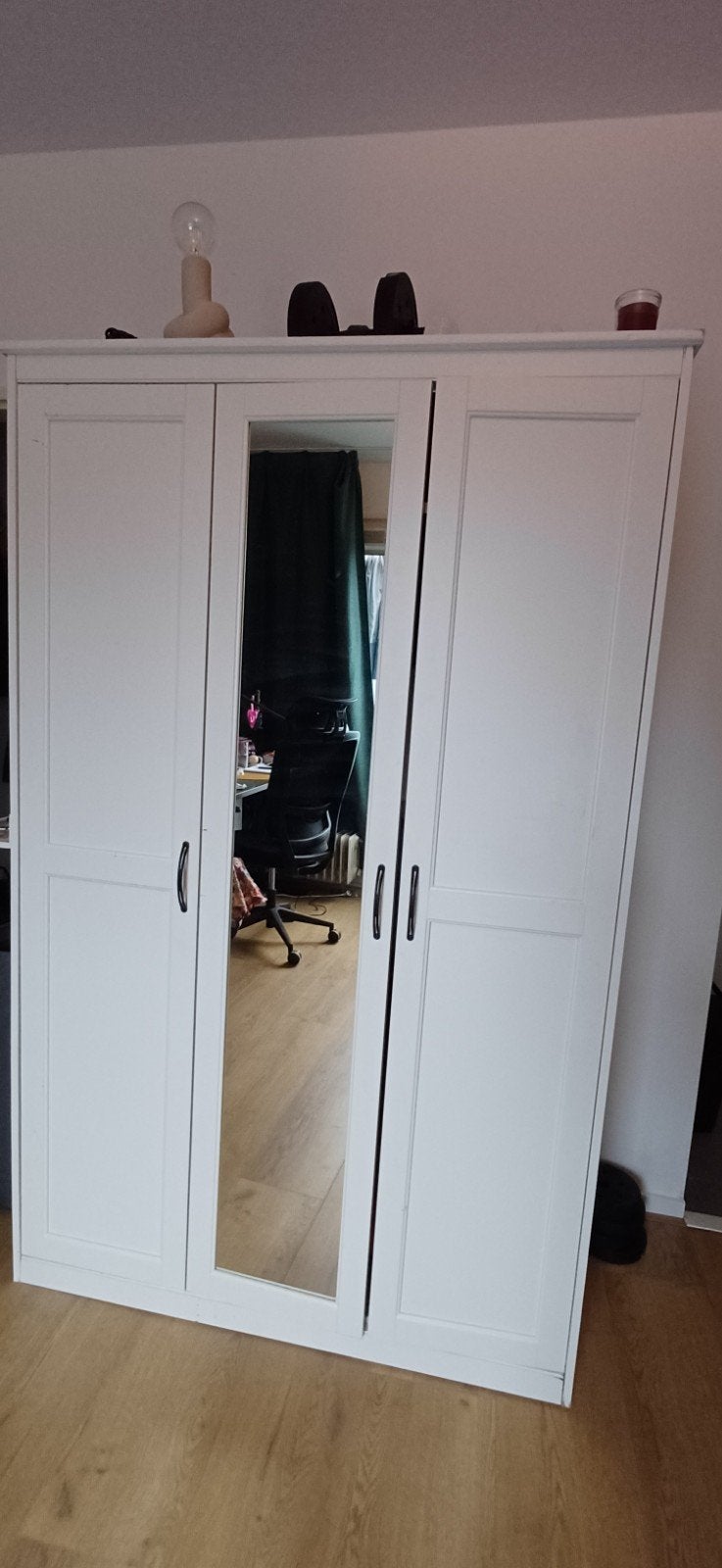 IKEA kledingkast SONGESAND 58x118x190 cm met spiegel, Huis en Inrichting, Ophalen, Gebruikt, 100 tot 150 cm, 150 tot 200 cm