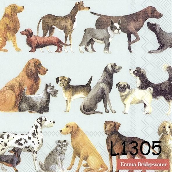 Servetten decoupage/bullet journal - honden L1305, Verzenden, Nieuw