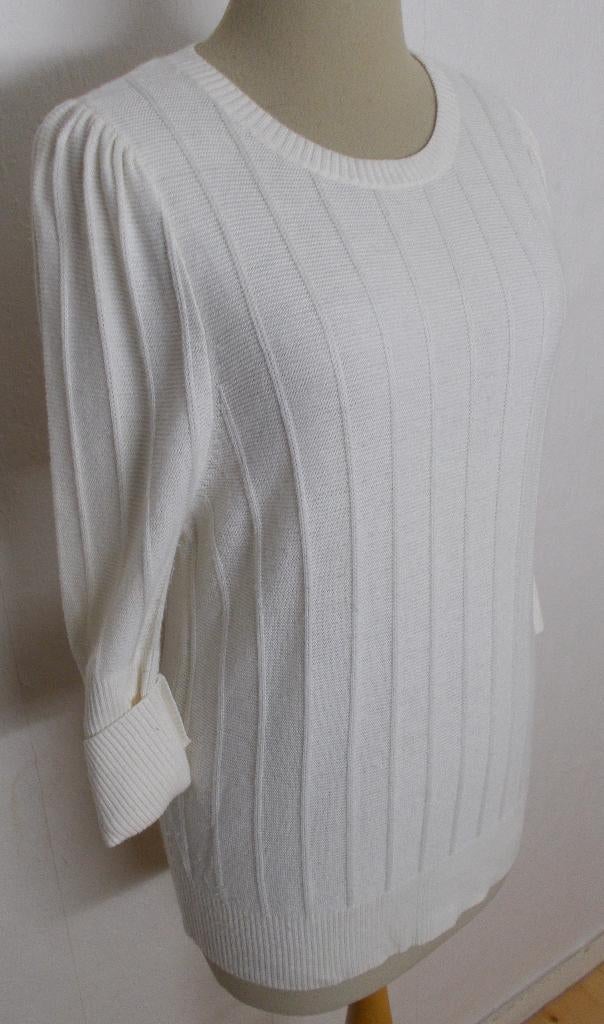Zacht cashmere/viscose mix truitje van Caroline Biss! M, Maat 38/40 (M), Verzenden, Beige, Zo goed als nieuw
