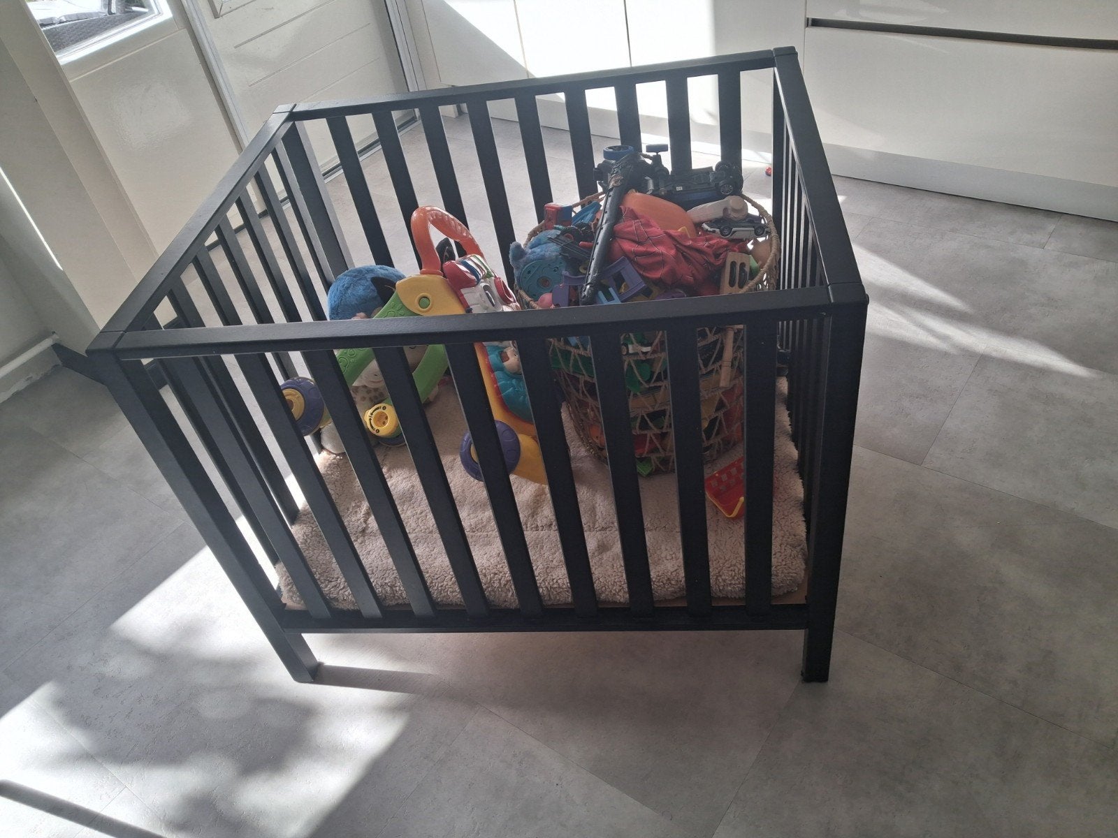 kinderbox vierkant, Ophalen, Gebruikt