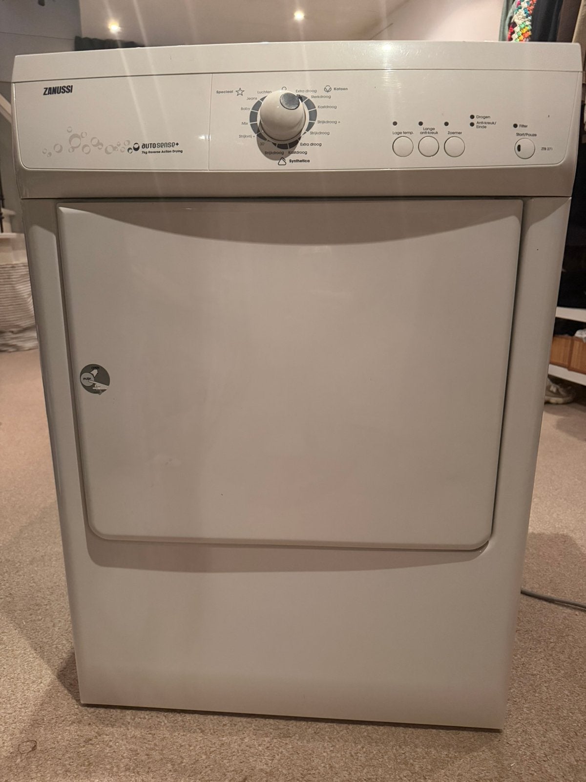 Droger, Witgoed en Apparatuur, Ophalen, 6 tot 8 kg, Gebruikt, Minder dan 85 cm