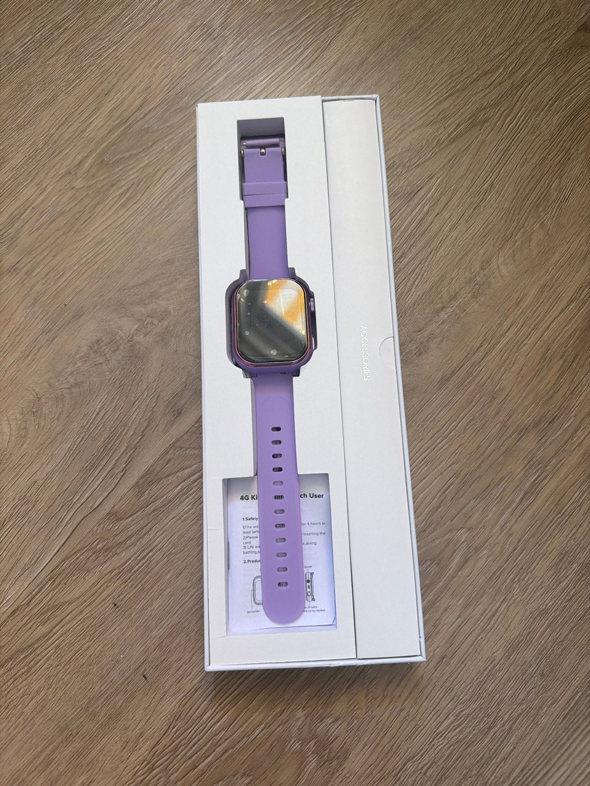 Smartwatch 4G Kids Horloge GPS Tracker Paars, Afstand, Paars, Ophalen of Verzenden, Zo goed als nieuw