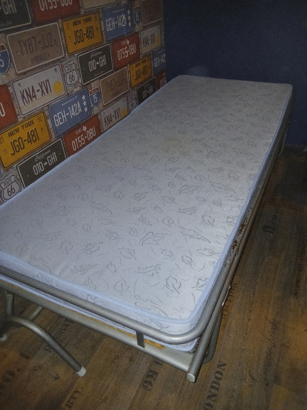 Gratis auping opklapbed met matras, Ophalen, Gebruikt, Eenpersoons, 190 cm of minder