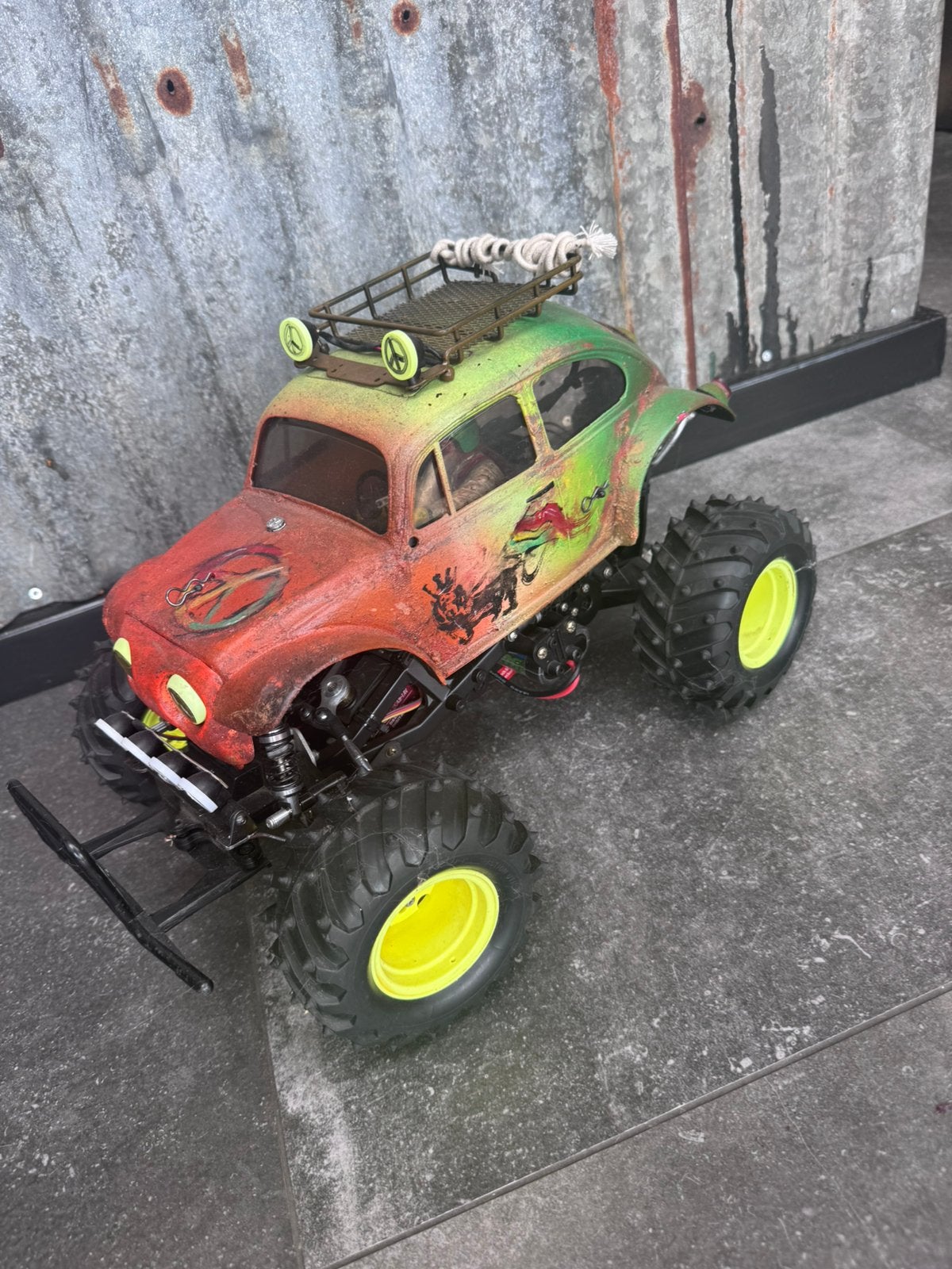 Tamiya monster beetle kustom kap, Ophalen of Verzenden, Zo goed als nieuw, Auto onroad