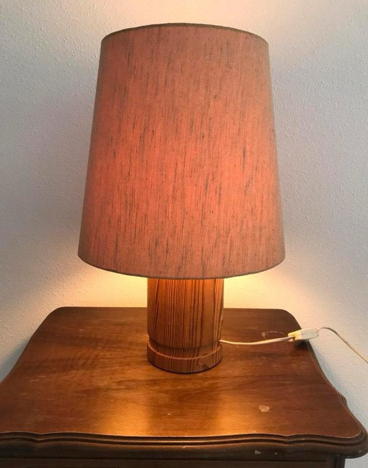 teak tafellamp mid century ab ellysett markaryd sweden deens, Huis en Inrichting, Ophalen of Verzenden, Zo goed als nieuw