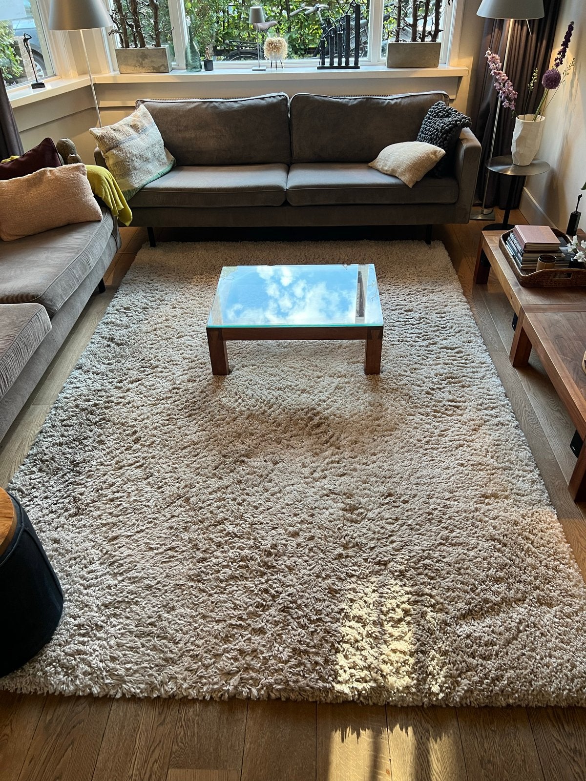 IKEA kleed 2x3 meter - Crème/Beige hoogpolig vloerkleed, Ophalen, Gebruikt, 200 cm of meer, Crème
