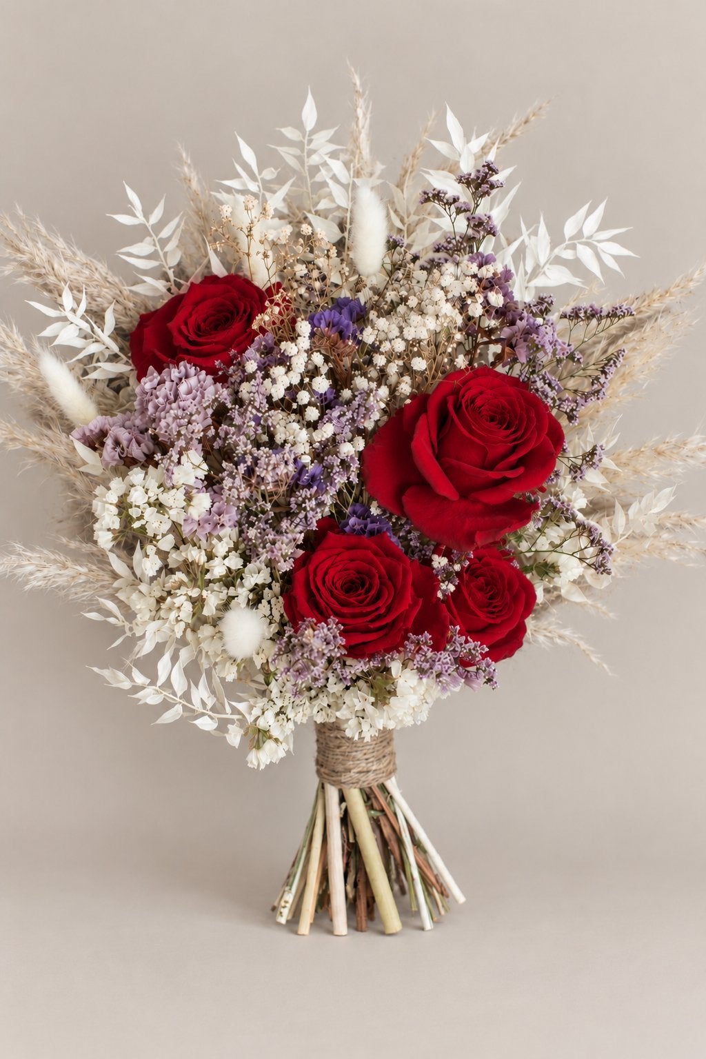 Mooie bruidsboeket lila rood, Ophalen of Verzenden, Zo goed als nieuw, Rood, Accessoires