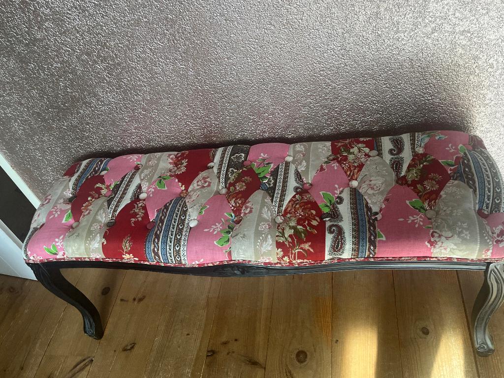 Bank decoratief, Huis en Inrichting, Banken | Voetenbanken en Poefen, Zo goed als nieuw, Minder dan 50 cm, 100 tot 125 cm, Rechthoekig