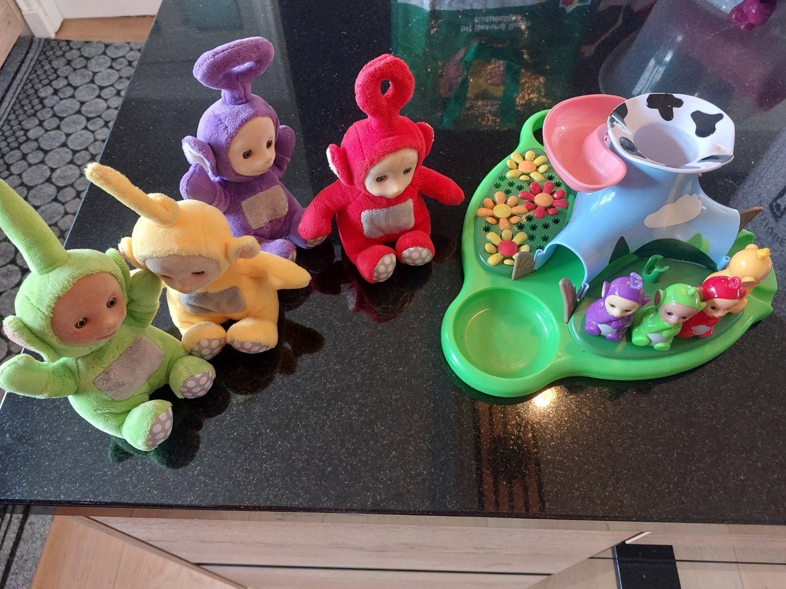 Teletubbies speelset met knuffels - Zo goed als nieuw!, Ophalen of Verzenden, Zo goed als nieuw, Jongen of Meisje