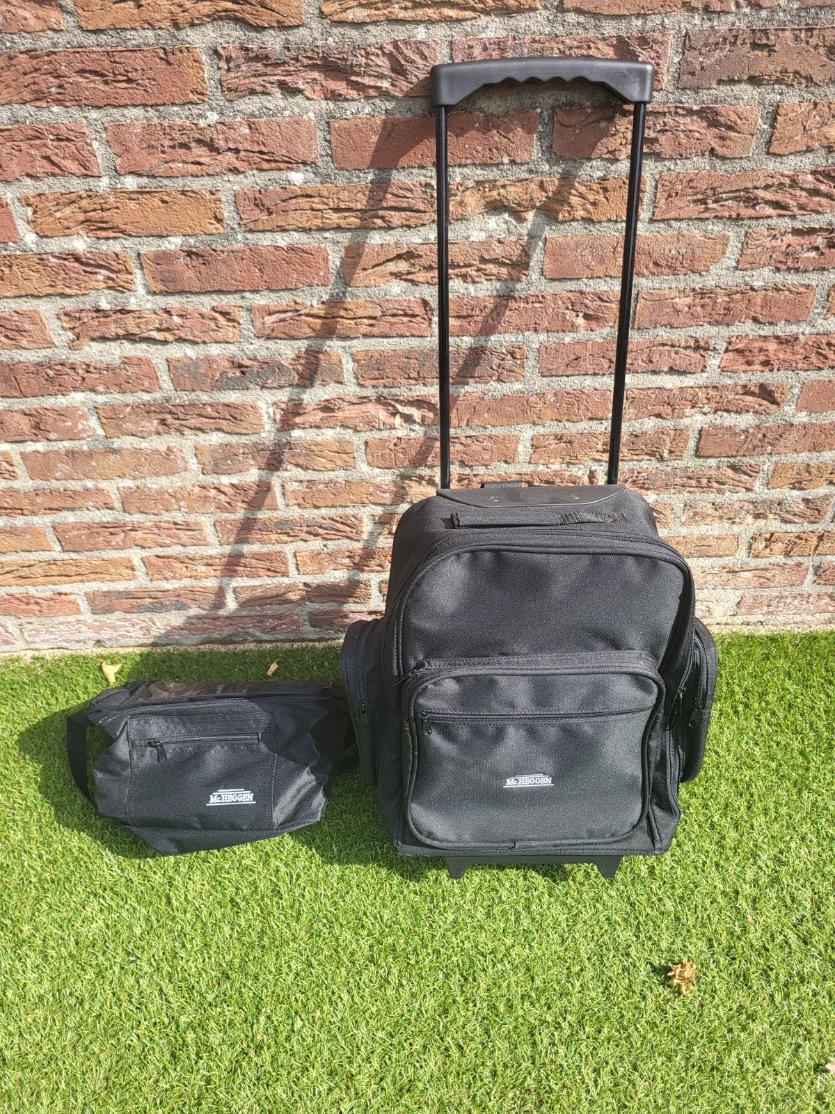 Zwarte trolley rugzak met heuptas - Gebruikt, Zwart, Nieuw, Ophalen of Verzenden, 35 tot 55 cm