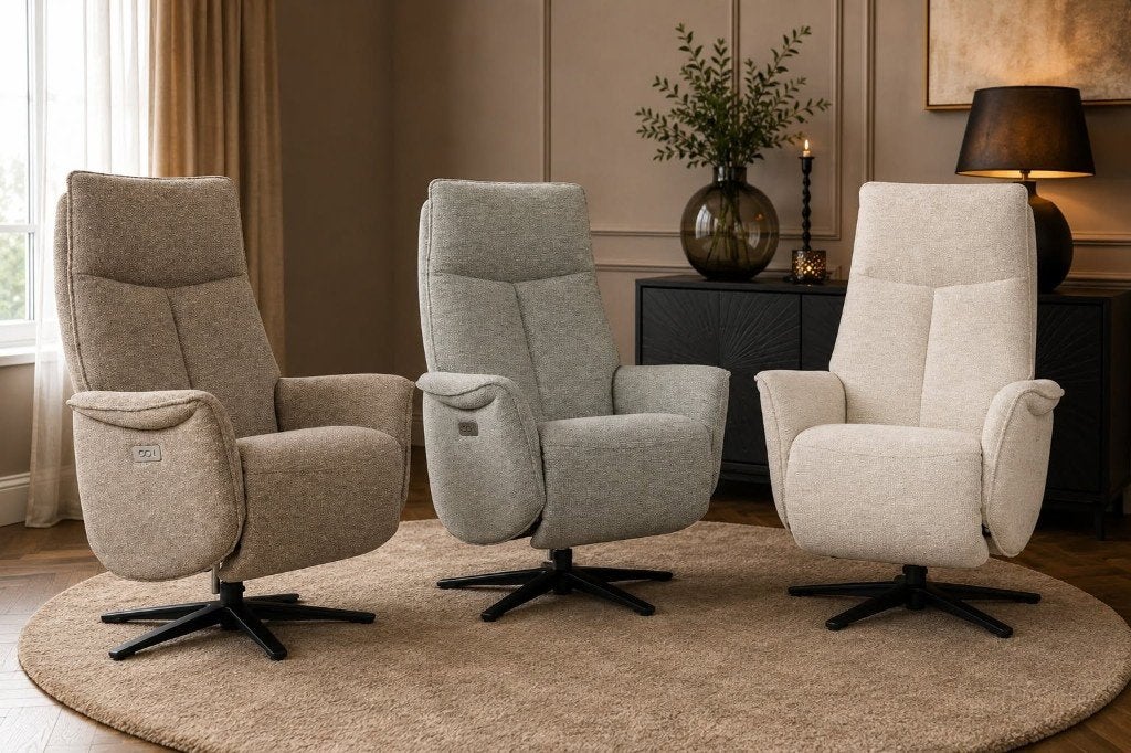 RELAXFAUTEUIL TIM 3 KLEUREN VAN €995 NU €799,00 INCL. ACCU, Metaal, Minder dan 75 cm, Nieuw, Ophalen of Verzenden