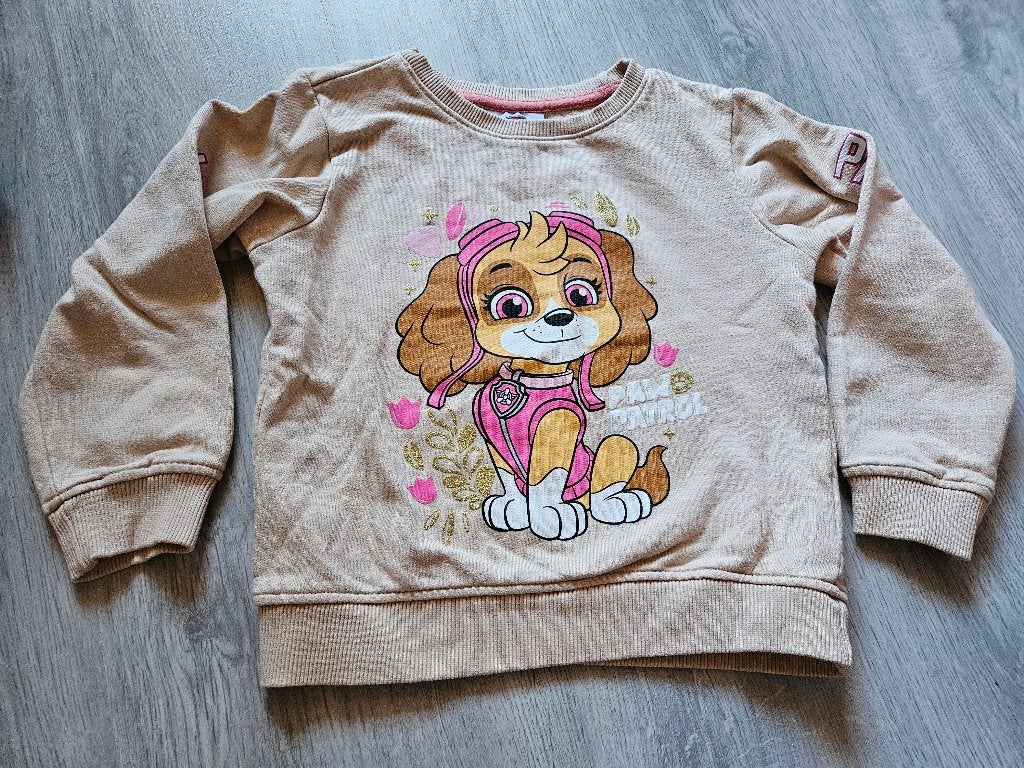 Paw Patrol Skye beige trui maat 110 116 in zeer goede staat, Meisje, Trui of Vest, Ophalen of Verzenden, Zo goed als nieuw