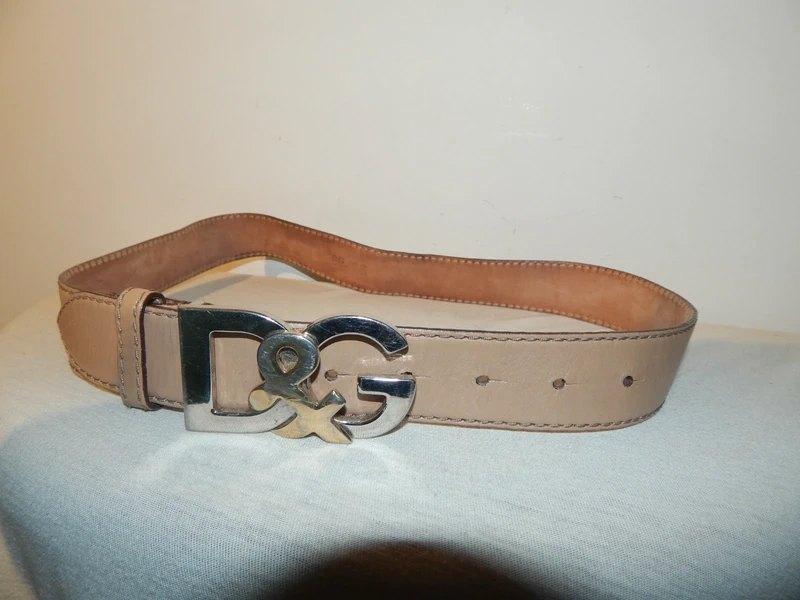 Dolce & Gabbana leren riem merk buckle zilver goud, Kleding | Dames, Riemen en Ceinturen, Dolce & Gabbana, Verzenden, Echt leder