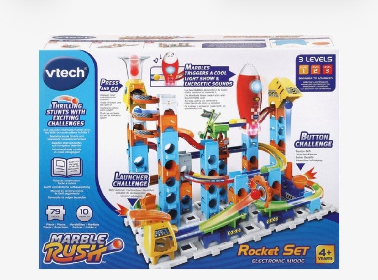 VTech Marble Rush knikkerbaan set (Rocket & Adventure), Ophalen, Zo goed als nieuw, 4 tot 6 jaar