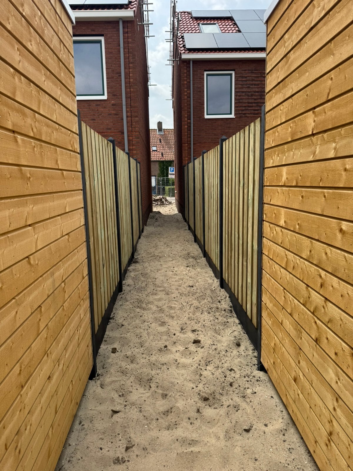 Hout beton schutting, Tuin en Terras, Ophalen, 1 tot 2 meter, 6 meter of meer, Nieuw