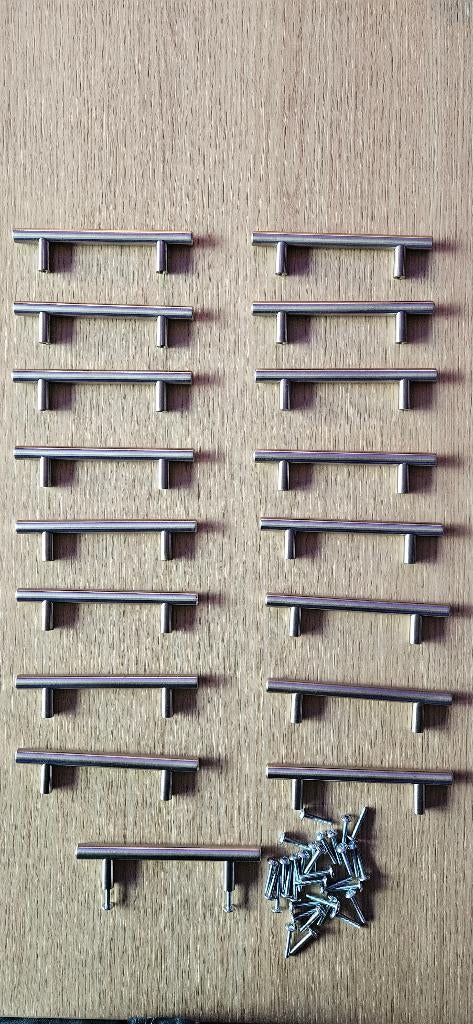 rvs keukenhandgrepen [17 stuks], Minder dan 50 cm, Overige kleuren, Ophalen of Verzenden, Zo goed als nieuw