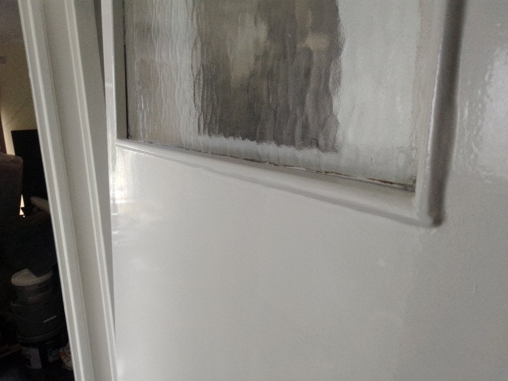 deur met raampje ongeveer 82x199,5cm, Doe-het-zelf en Verbouw, Deuren en Horren, Ophalen, Glas, Binnendeur, 200 tot 215 cm
