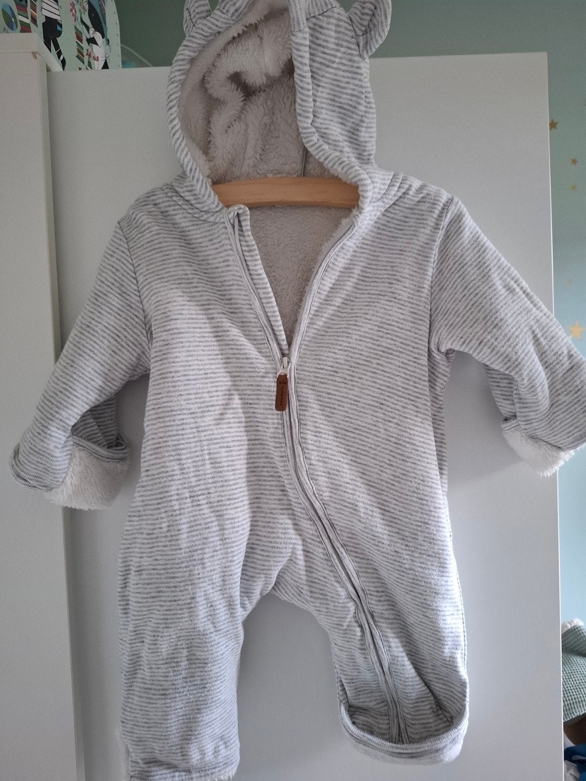 Heerlijk grijs babypakje buitenpak H&M maat 50, Ophalen of Verzenden, Zo goed als nieuw, H&M, Jongetje of Meisje