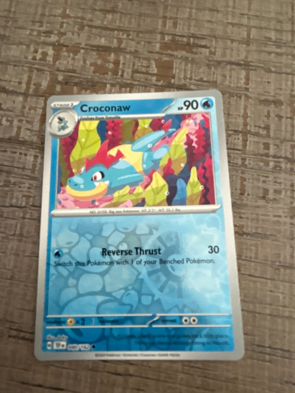 Croconaw Pokémon kaart - Stage 1, 90 HP, Ophalen of Verzenden, Gebruikt, Losse kaart