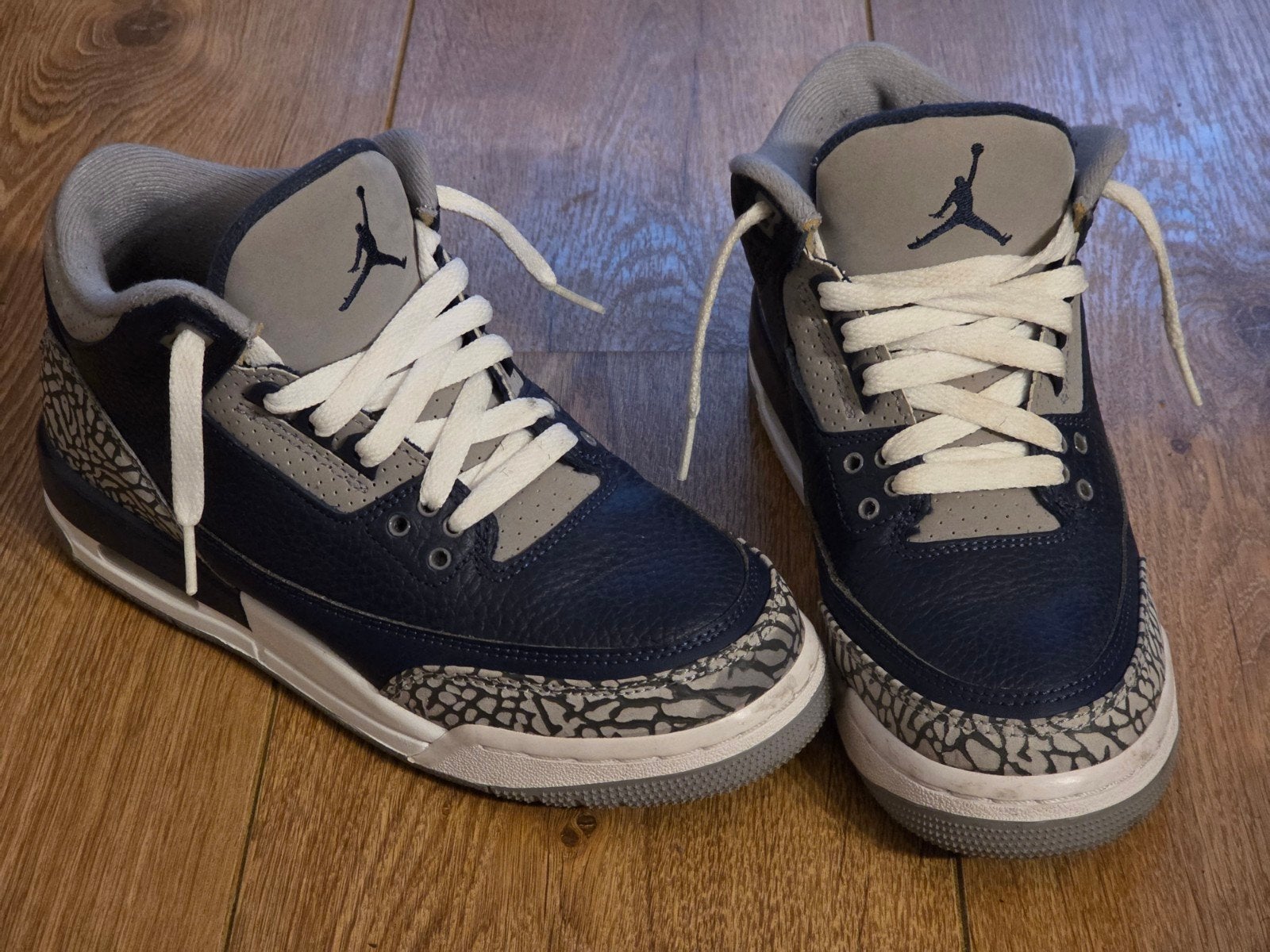 Jordan 3 Retro Midnight Navy (GS) - Maat 38.5, Blauw, Ophalen of Verzenden, Jordan, Sneakers of Gympen