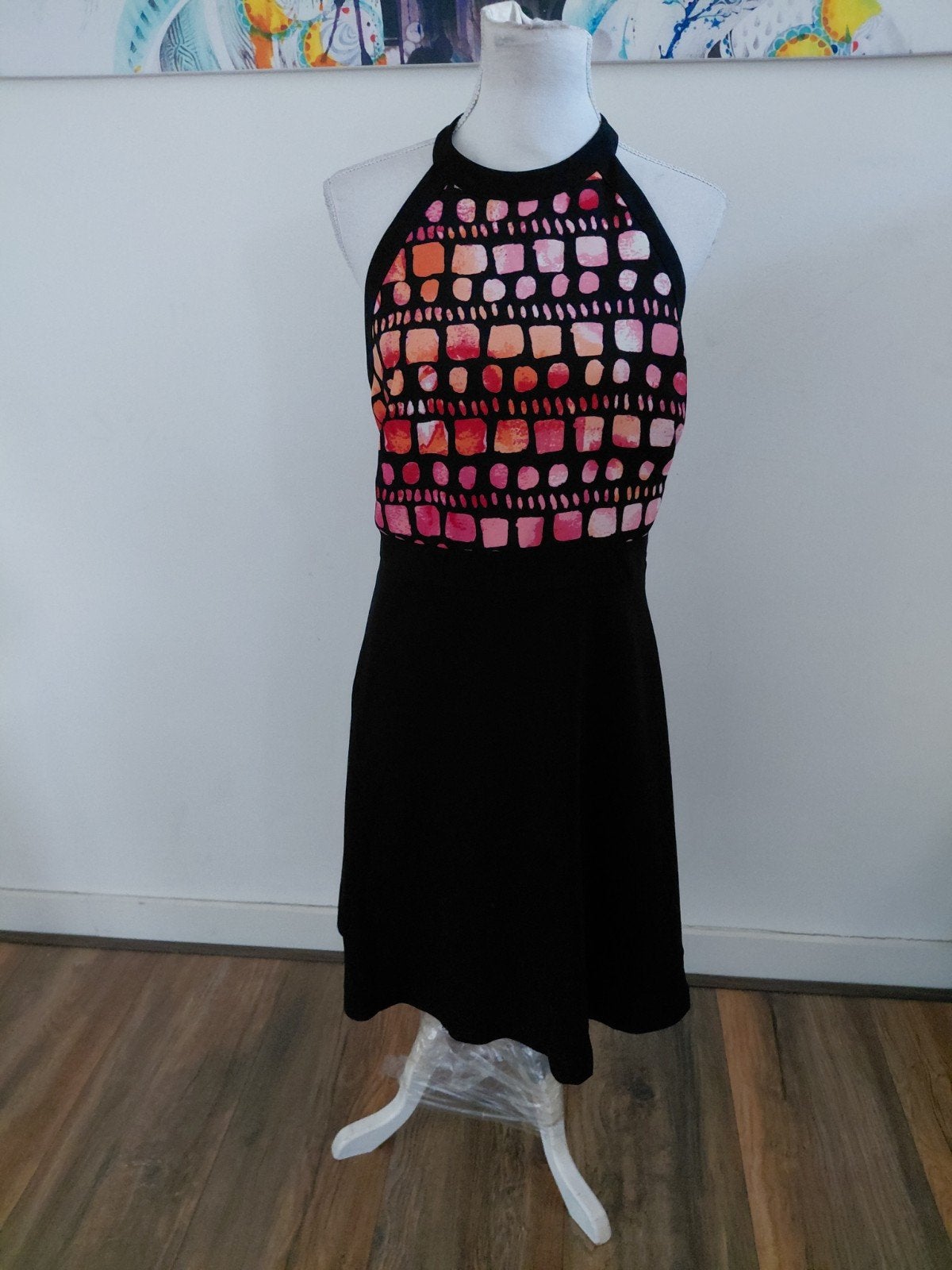 Mooie Mexx jurk maat 40 met kleurrijk bovenstuk, Maat 38/40 (M), Mexx, Zwart, Ophalen of Verzenden