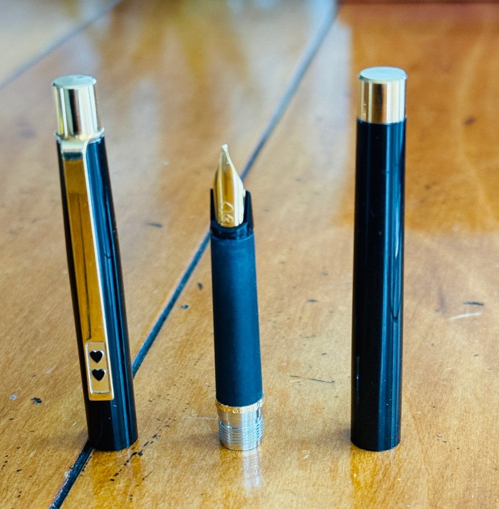 PaperMate vulpen – zwart/goud (jaren ’80, West-Duitsland), Ophalen of Verzenden, Nieuw, Vulpen, Overige merken