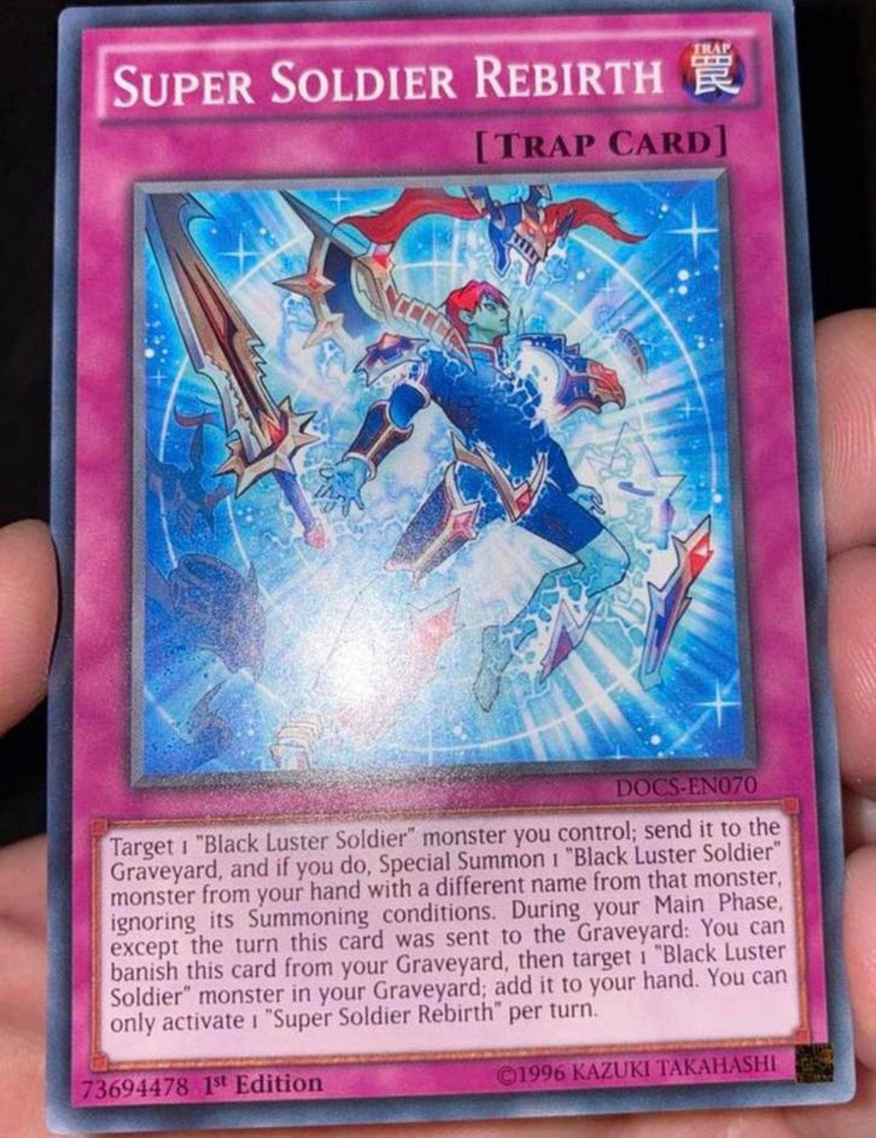 Yu-Gi-Oh! Super Soldier Rebirth DOCS 1st Edition !, Ophalen of Verzenden, Gebruikt, Losse kaart