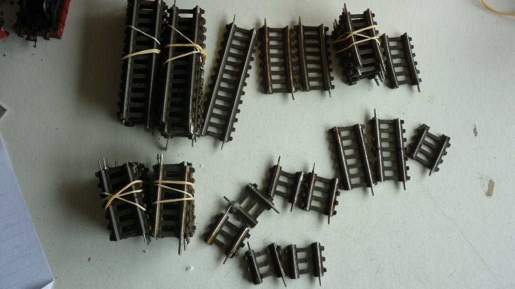 Partij Fleischmann H0 rails uit de 1600 serie, Gebruikt, Gelijkstroom, Fleischmann, Rails