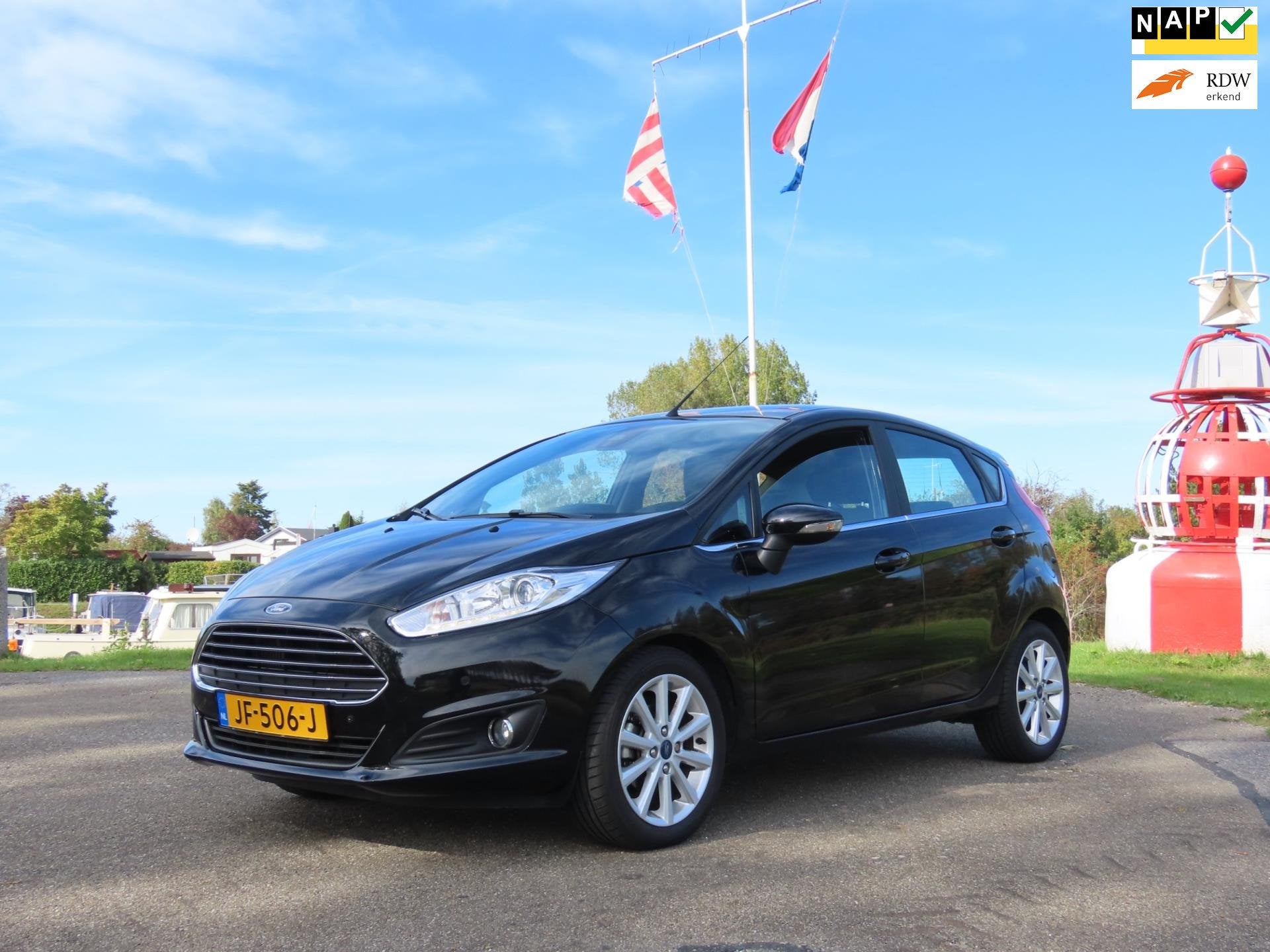 Ford Fiesta 1.0 EcoBoost Titanium *1e EIG ! *Cruise *Automaa, Auto's, Zwart, Origineel Nederlands, 560 kg, Hatchback