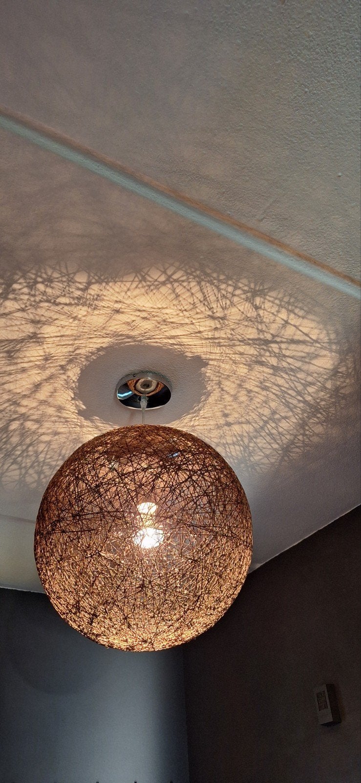 Aparte lamp met leuk effect 40 cm., Hanglamp, 40 cm, E27 (groot), Ophalen of Verzenden