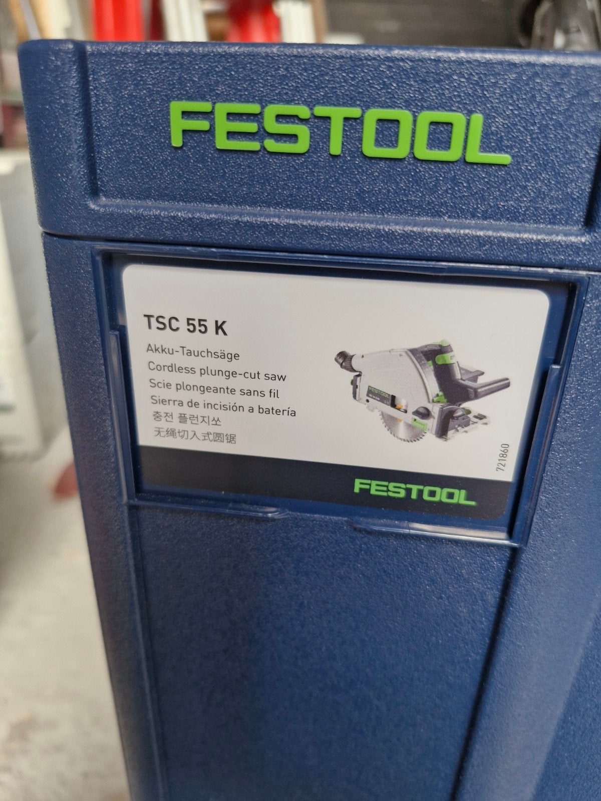 Festool TSC 55 K Accu-invalzaag -nieuw, Ophalen, Invalzaag, Zo goed als nieuw, 30 tot 70 mm