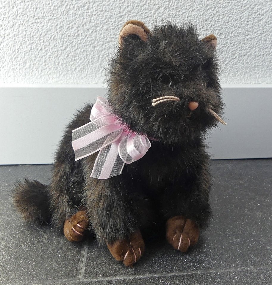 Ty Beanie Baby Heiress poes Perzisch langhaar Pers zwart, Gebruikt, Ophalen of Verzenden, Met label, Kat