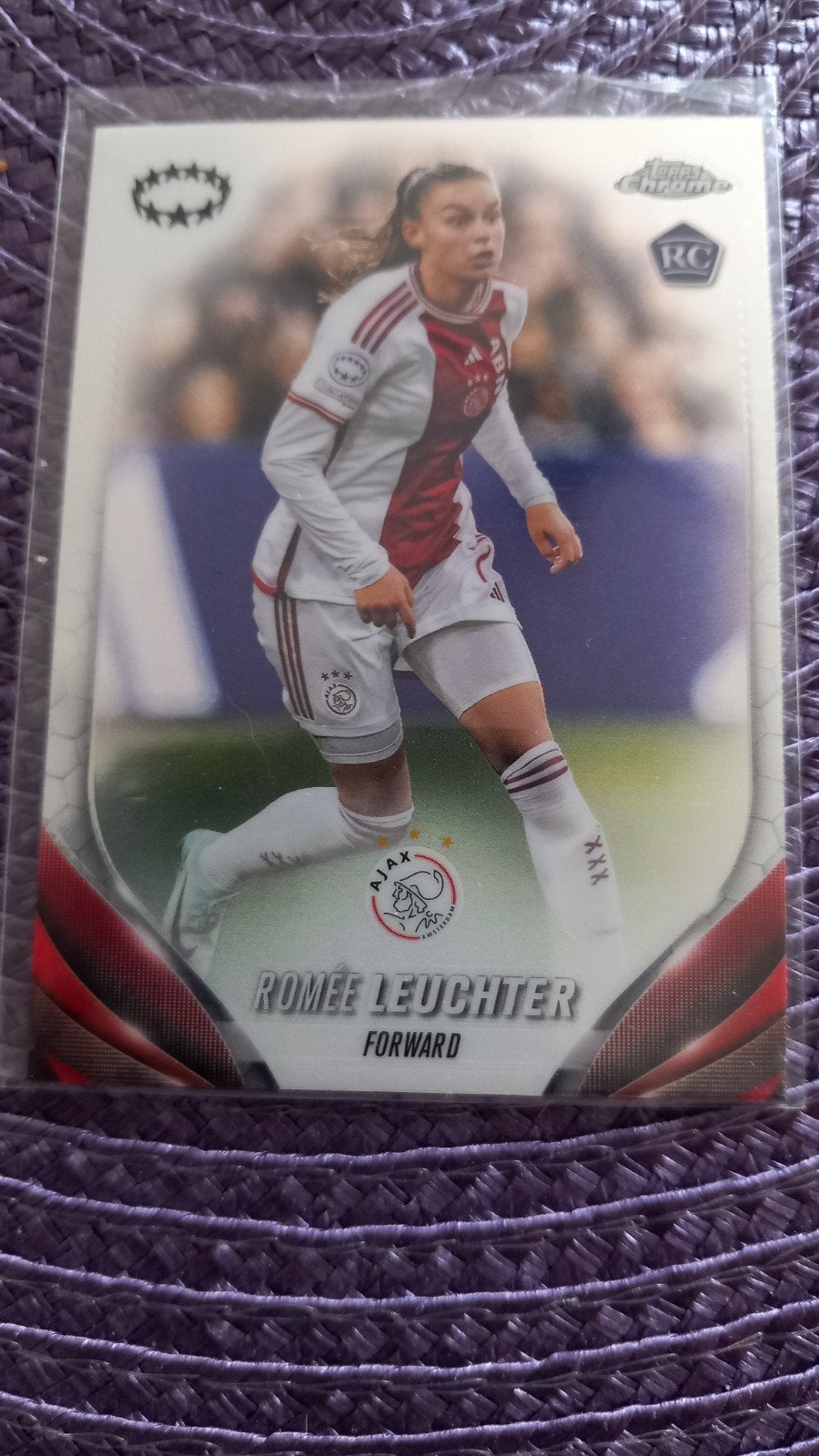 Romée Leuchter Topps Chrome RC Ajax Spelerskaart, Verzenden, Zo goed als nieuw, Ajax, Spelerskaart