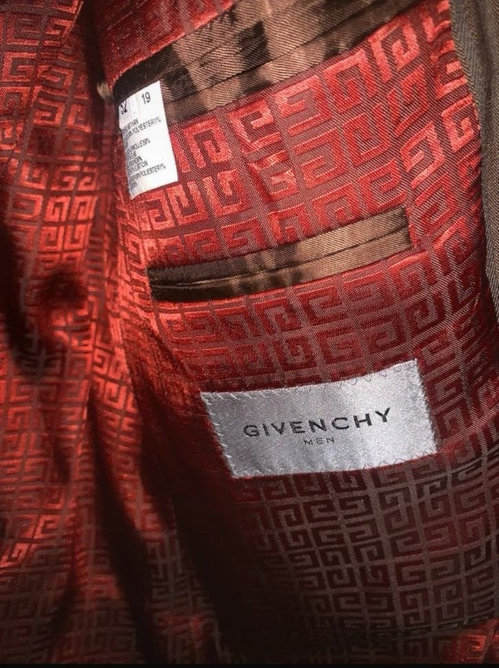 Givenchy Men's Gestreept Pak - Maat 52, Ophalen of Verzenden, Zo goed als nieuw, Maat 52/54 (L), Bruin