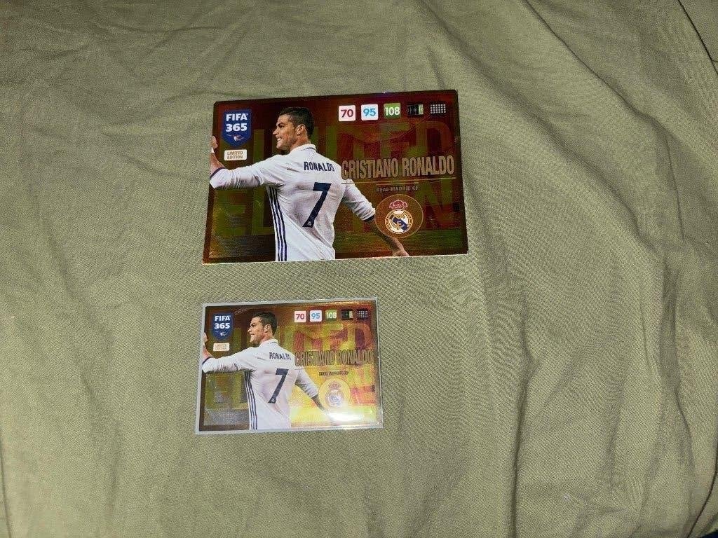 Cristiano Ronaldo 2017 limited edition klein en groot., Ophalen of Verzenden, Zo goed als nieuw, Buitenlandse clubs, Spelerskaart