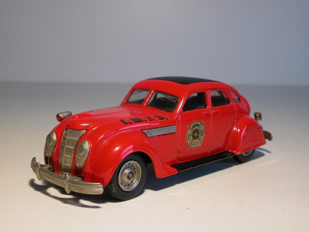 Rextoys 1/43, 1935 Chrysler Airflow Brandweer, Ophalen of Verzenden, Gebruikt, Auto, Overige merken