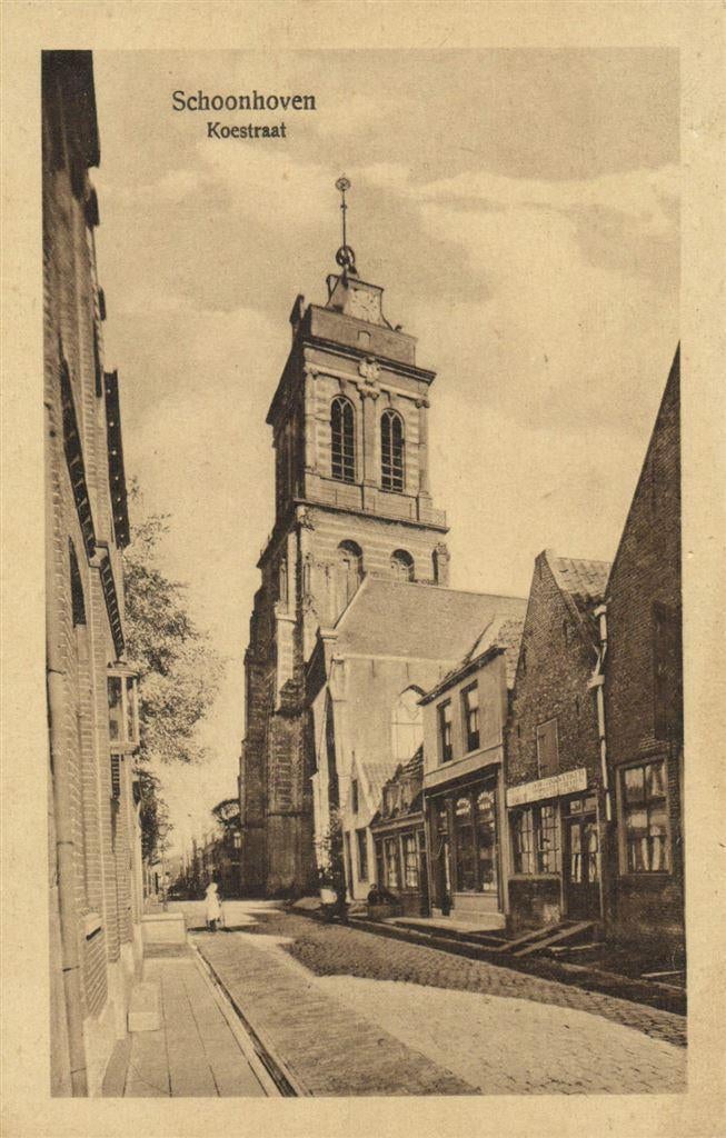 Schoonhoven, Koestraat - ongelopen, Ophalen of Verzenden, Voor 1920, Ongelopen, Zuid-Holland